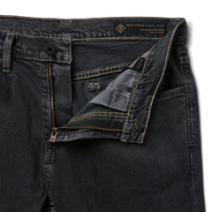 HWY 133 Slim Straight Denim Jeans - Worn Blue Black