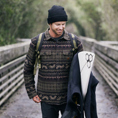Nordsman Jacquard Flannel - Dark Military
