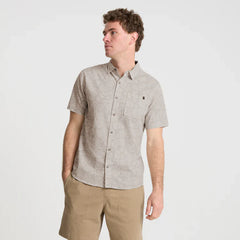 Journey Short Sleeve Button Up Shirt - Ghost Grey